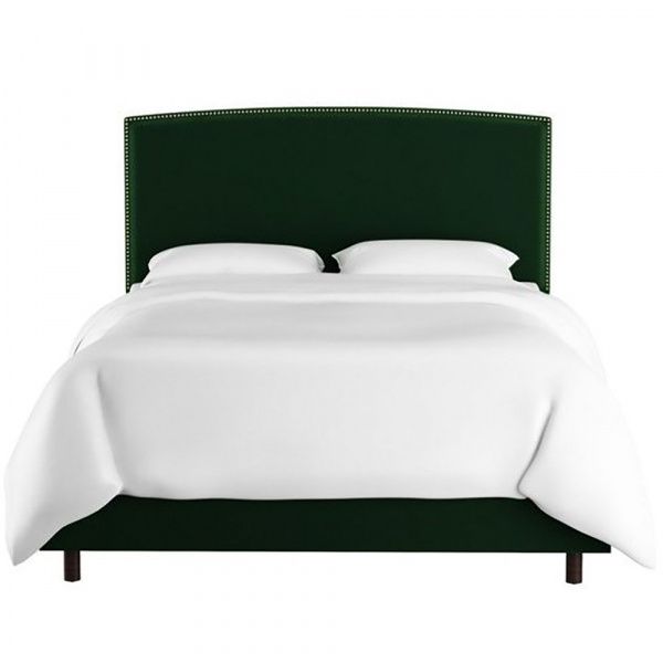 Кровать двуспальная 160х200 см зеленая Everly Emerald