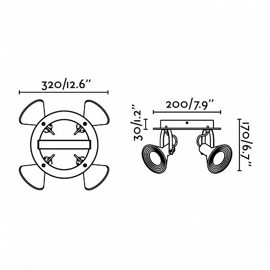 Спот Cup matt nickel 40590