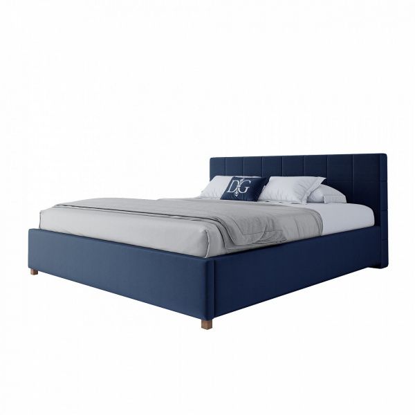 Кровать двуспальная 180х200 синяя Wales