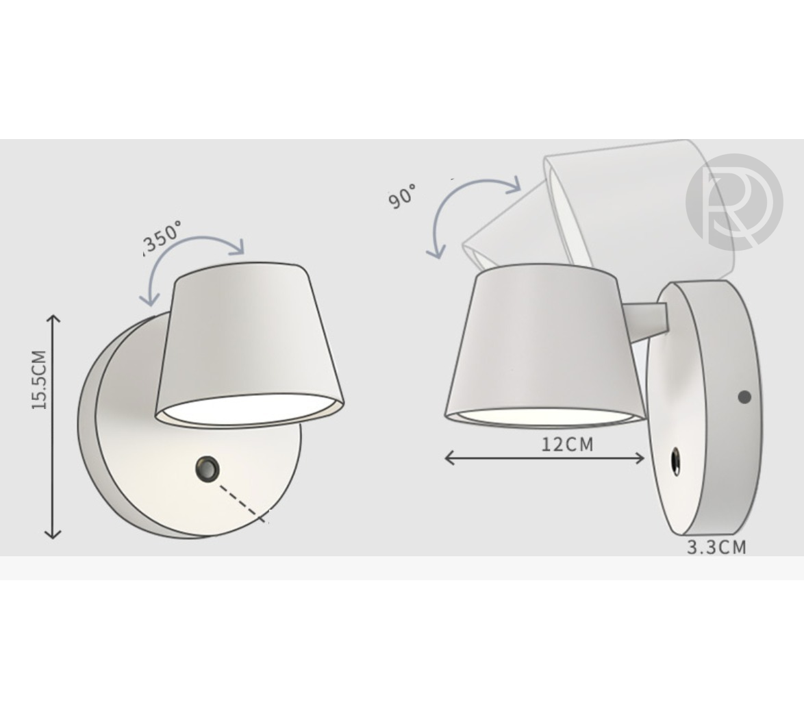 Дизайнерский настенный светильник (Бра) PAIL by Romatti