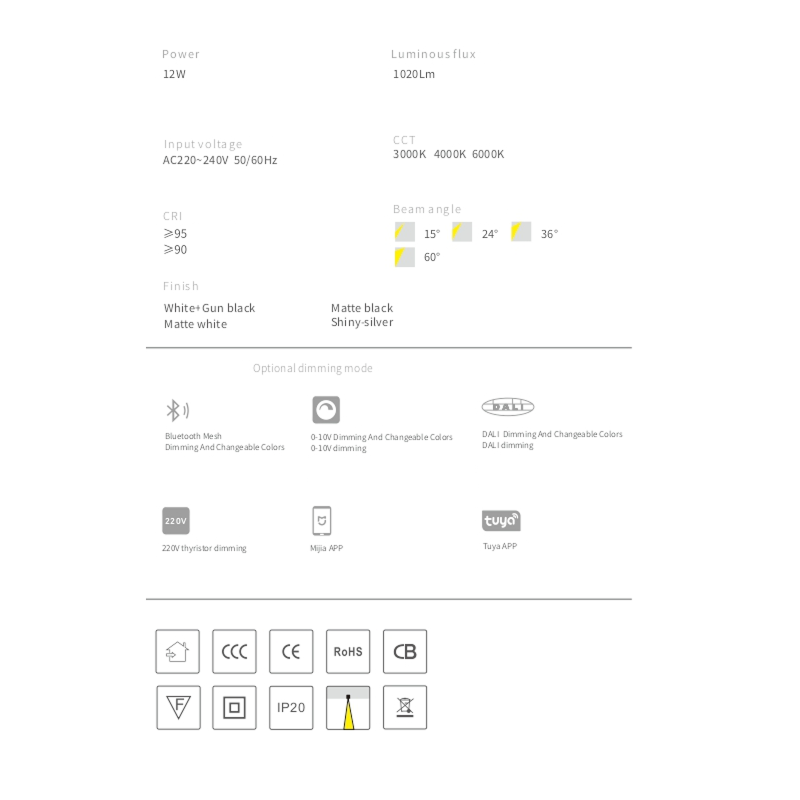 Встраиваемый светильник MTH75 by Romatti