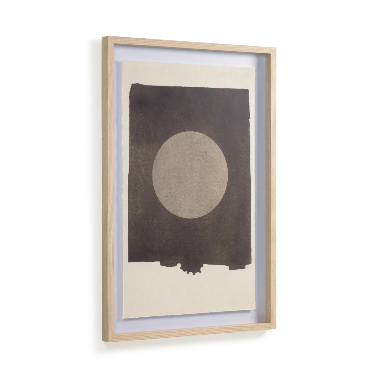 Картина Naira с черным кругом 60 х 90 см