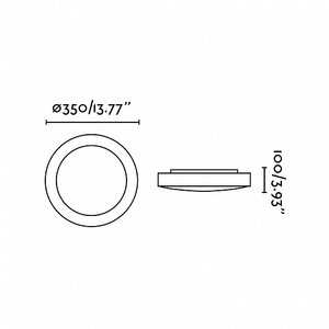 Светильник потолочный Logos aluminium 62981