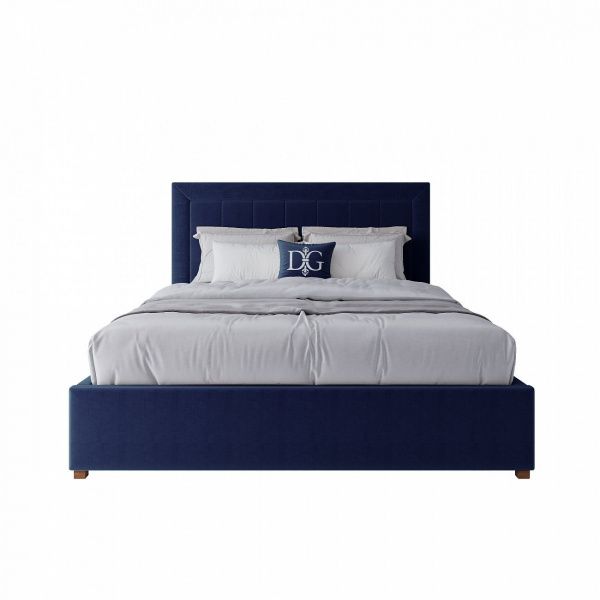Кровать двуспальная 160х200 синяя Elizabeth