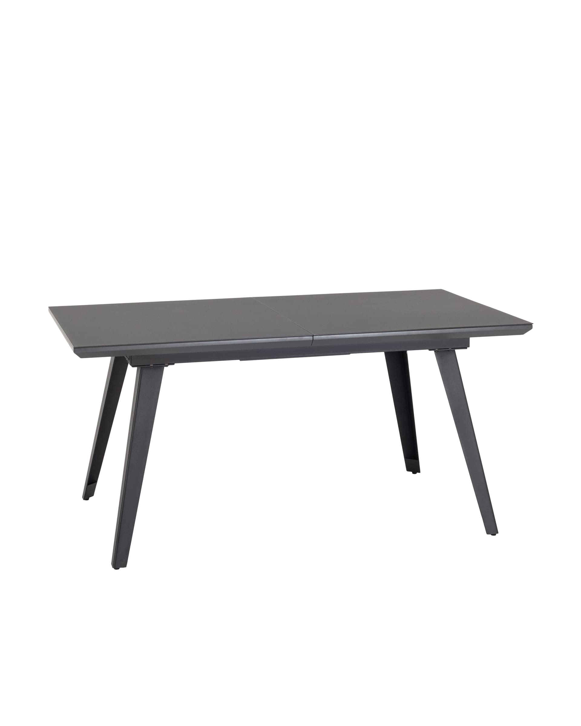 Обеденный стол Палермо раскладной 160-200*90 серый со стеклом