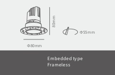 Встраиваемый светильник MTH55W by Romatti