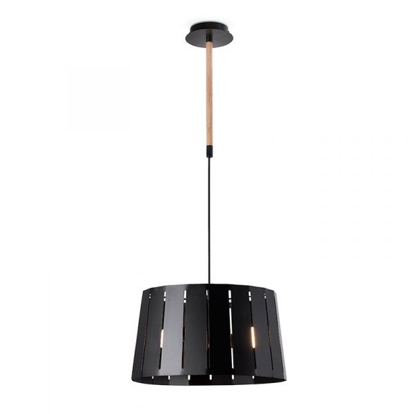 Подвесной светильник Faro Mix black+wood 29969