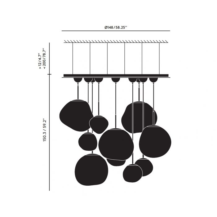 Люстра MELT LED ROUND by Tom Dixon