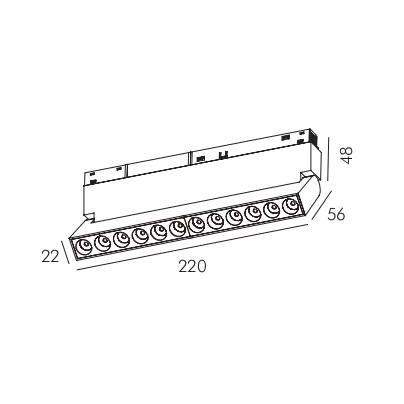 Трековый светильник BURANO-04 by Romatti